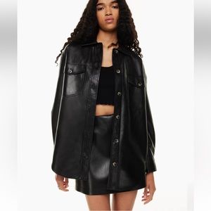 Wilfred Vegan Leather Ganna Shirt Jacket